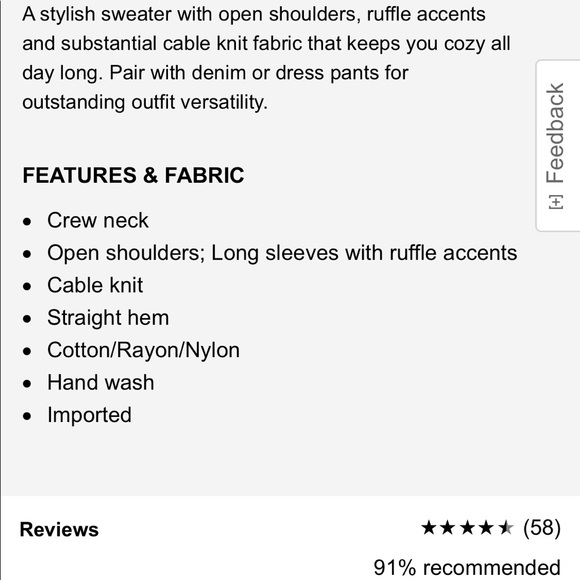 Express Cold Shoulder Sweater - Picture 9 of 9